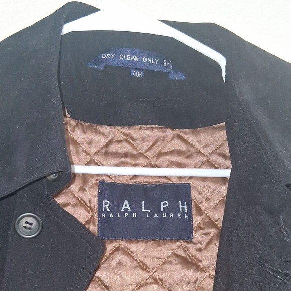 Ralph Lauren Black Trench Coat - Picture 3 of 9